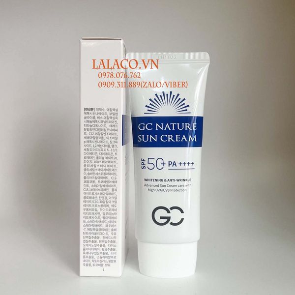 Kem Chống Nắng Nâng Tone,Dưỡng Da Hàn Quốc GC Nature Sun Cream SPF 50+ 60ml