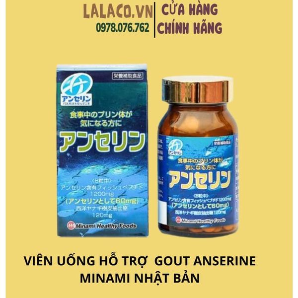 [ Date 2026 ] Viên uống hỗ trợ phòng chống và giảm Gout Anserine Minami Nhật Bản