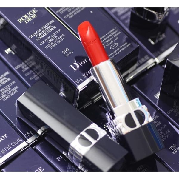 Son Dior Rouge Lipstick Satin Màu 999 Đỏ Tươi Mini  1.5g