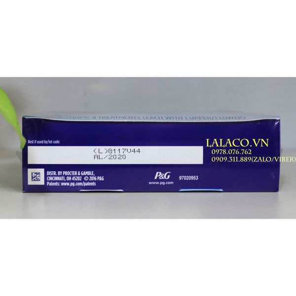 Hộp dán trắng răng Crest 3D White 1-Hour Express (4 ngày)