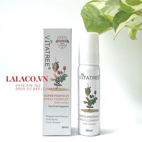Chai Xịt Keo Ong Vitatree - Giảm Đau Họng - 30ml - [ÚC]