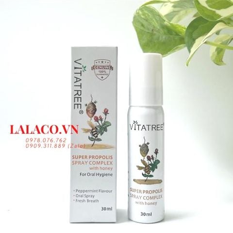 Chai Xịt Keo Ong Vitatree - Giảm Đau Họng - 30ml - [ÚC]