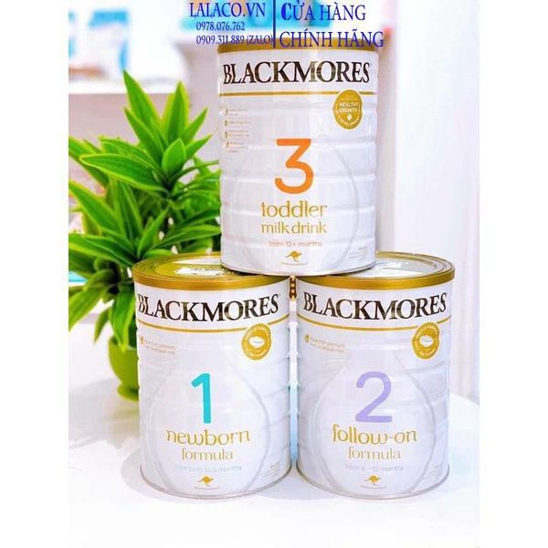 Date mới - Sữa BLACKMORE 900gr đủ 3 Số 1,2,3 hàng của Úc - BLACKMORES