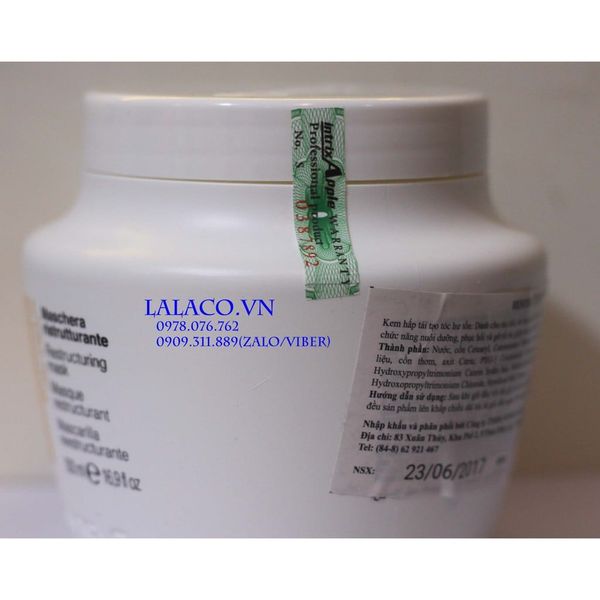 {06/2020} Kem hấp tóc tạo tóc hư tổn Fanola 500ml