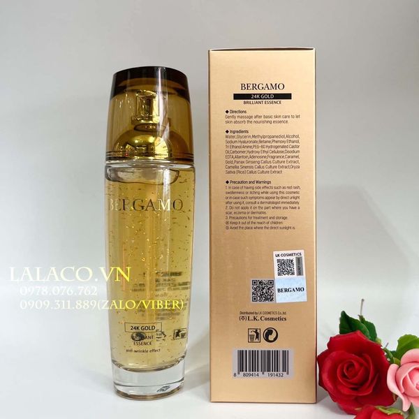 SERUM BERGAMO/ Tinh chất dưỡng trắng da Bergamo 24K Gold Brilliant Essence 110ml