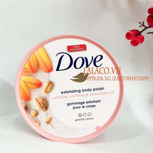 Tẩy Da Chết Toàn Thân Dove Exfoliating Body Polish, Chăm Sóc Da Dưỡng Trắng Cấp Ẩm