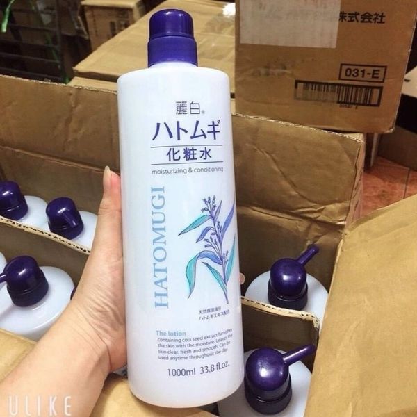 Nước hoa hồng Kumano Reihaku Hatomugi chiết xuất ý dĩ dưỡng trắng da 1000ml