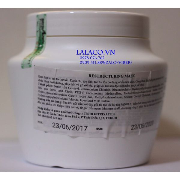 {06/2020} Kem hấp tóc tạo tóc hư tổn Fanola 500ml