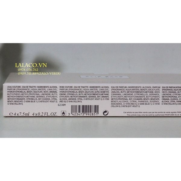 [ sale xấu hộp] Bộ Nước hoa Gift Set Mini Elie Saab Le Parfum 4 chai 2018