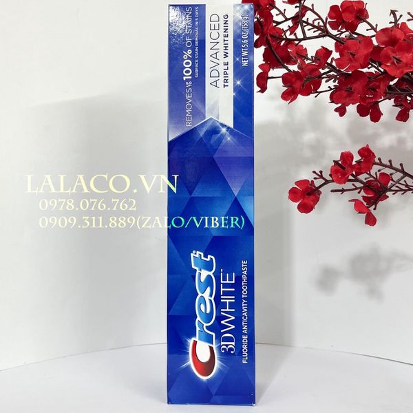 [Hàng Mỹ] Kem đánh răng Crest 3D White; trắng sáng, thơm tho bảo vệ răng nứu