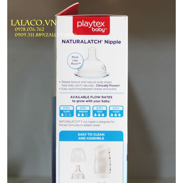 Bình sữa Playtex VentAire cổ rộng 266ml cho bé Mỹ