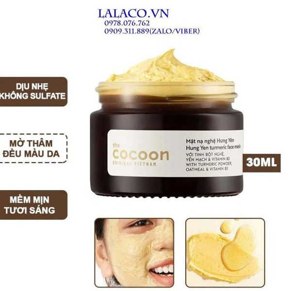 Mặt nạ nghệ Hưng Yên Cocoon giúp da rạng rỡ & mịn màng 30ml