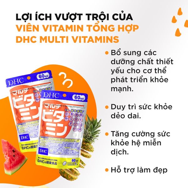 Vitamin tổng hợp DHC (New) bổ sung 12 loại vitamin thiết yếu gói 30 viên (30 ngày) và 60 viên (60 ngày)