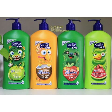 [ Mẫu mới ] Sữa tắm gội cho bé 3 trong 1 Suave kids 532ml
