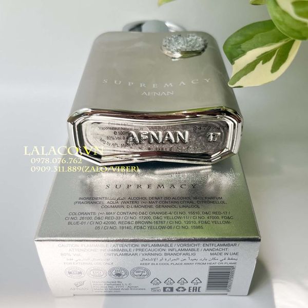 Nước Hoa Nam Afnan Supremacy Silver EDP 100ml