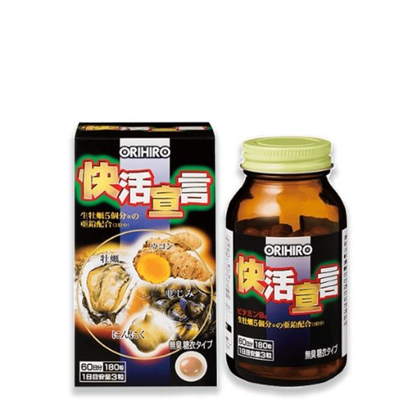 Viên Uống Tinh Chất Hàu Tươi Tỏi Nghệ Orihiro Nhật Bản (Lọ 180 Viên)