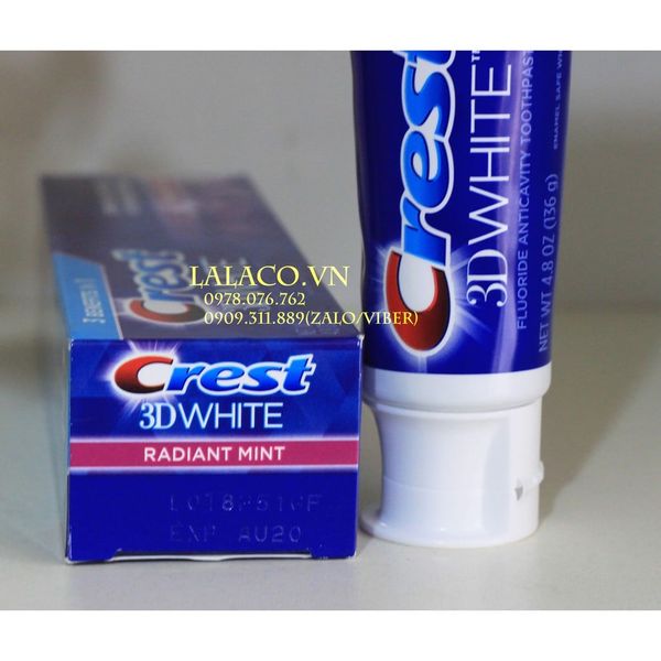 [Hàng Mỹ] Kem Đánh Răng Siêu Trắng Sáng CREST 3D White Advanced Whitening 158g