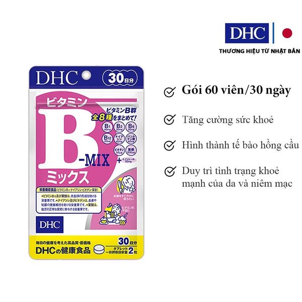 Viên Uống Vitamin B Tổng Hợp DHC Vitamin B Mix 30 Ngày Và 90 Ngày