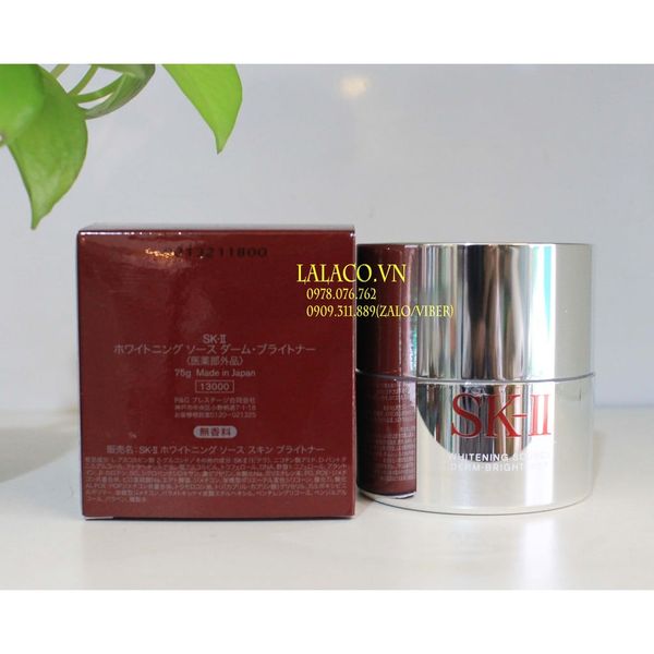 Kem trị nám tàn nhang đêm SKII Whitening Source Derm Brightener 75g