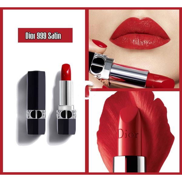 Son Dior Rouge Lipstick Satin Màu 999 Đỏ Tươi Mini  1.5g