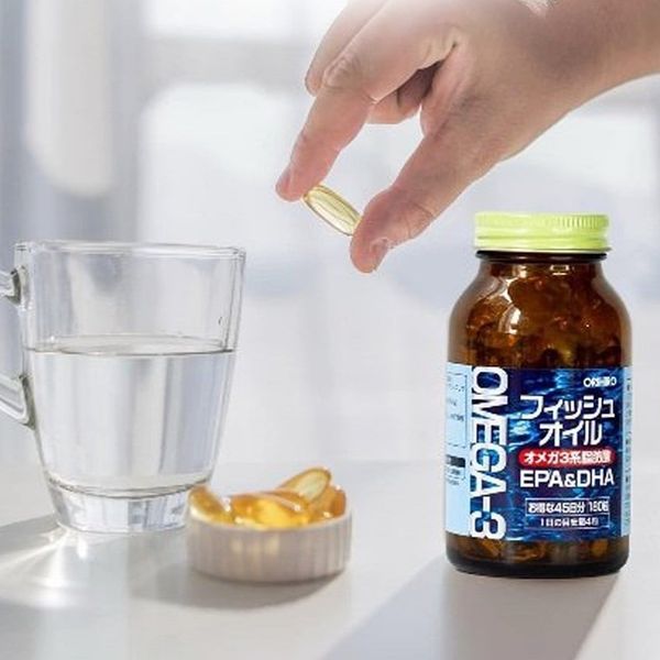 Viên uống dầu cá Omega 3 bổ mắt, bổ não Orihiro Nhật Bản 180 viên