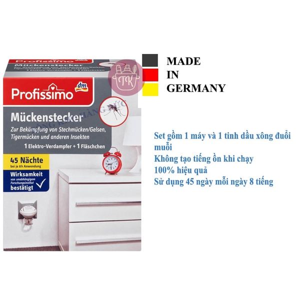 BỘ TINH DẦU CẮM ĐIỆN ĐUỔI MUỖI PROFISSIMO - HÀNG ĐỨC