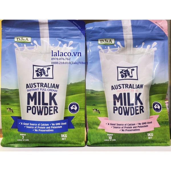 Sữa tươi nguyên kem dạng bột DJ&A của Úc 1kg