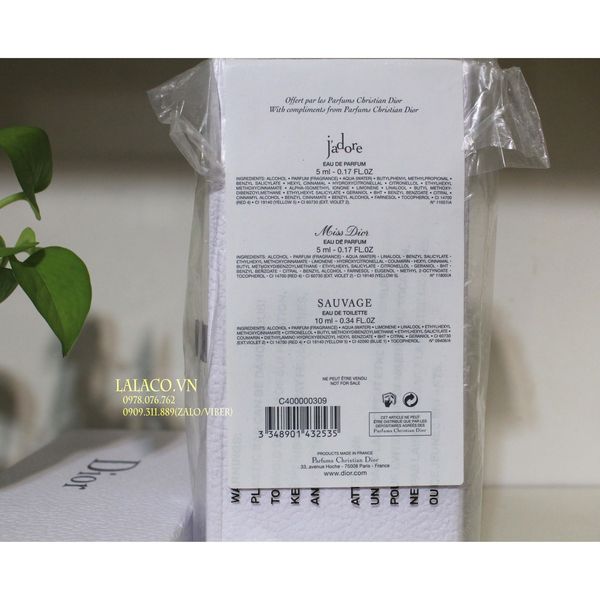 Bộ nước hoa Gift set Nam và Nữ Mini Dior 3pc