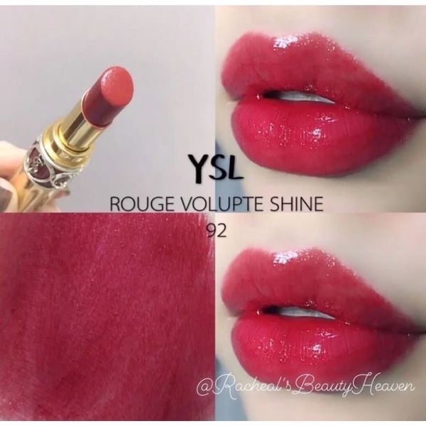 Son YSL 92 Shine Màu Nâu Đỏ Fullbox