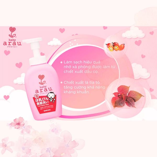 Nước RỬA BÌNH ARAU Baby Nhật CHAI 500ML/TÚI 450ML