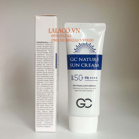 Kem Chống Nắng Nâng Tone,Dưỡng Da Hàn Quốc GC Nature Sun Cream SPF 50+ 60ml