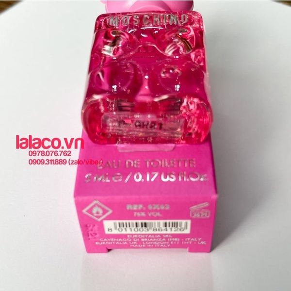 [Mini] Nước Hoa Nữ Moschino Toy 2 Bubble Gum - gấu hồng