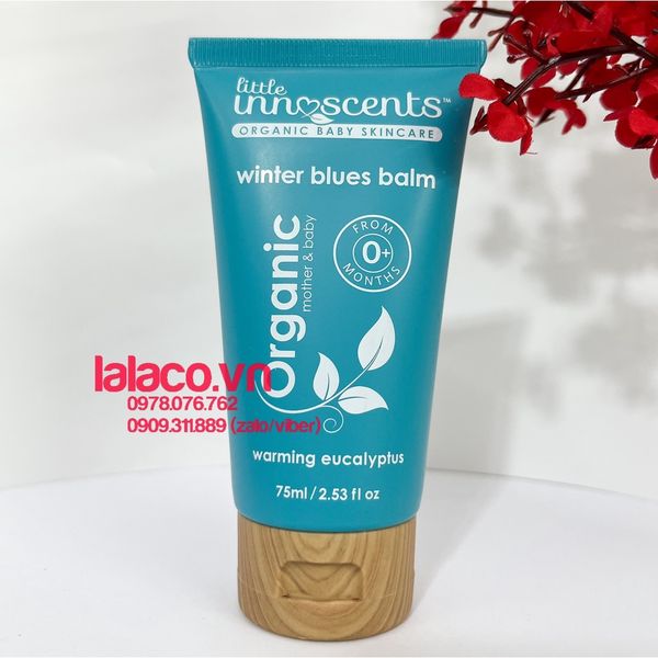 Dầu bôi ấm ngực Organic Little Innoscents Phòng ngừa cảm cúm giảm ho ngạt mũi cho bé 75ml Úc