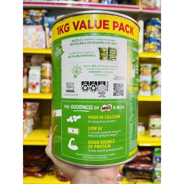 [Date 01/2025] Milo Úc 1kg - Nhập Khẩu Chính Hãng
