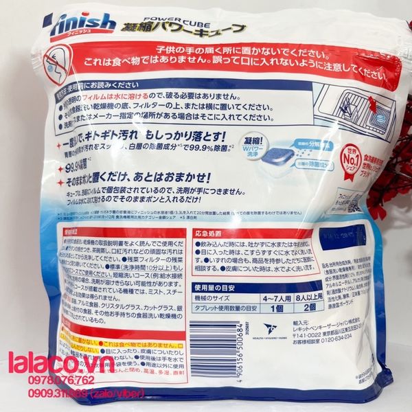 Viên rửa chén bát ly Finish 60 viên - 150 viên - dùng cho máy rửa chén bát (muối bột bóng nhập khẩu) hàng nội địa Nhật