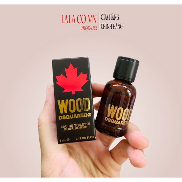 [ Mini ] Nước hoa nam DSQUARED² Wood Pour Homme EDT 5ml