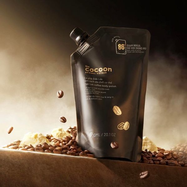 [Túi Refill] Tẩy Da Chết Toàn Thân Cocoon Sạch Da Dak Lak Coffee Body Polish 600ml