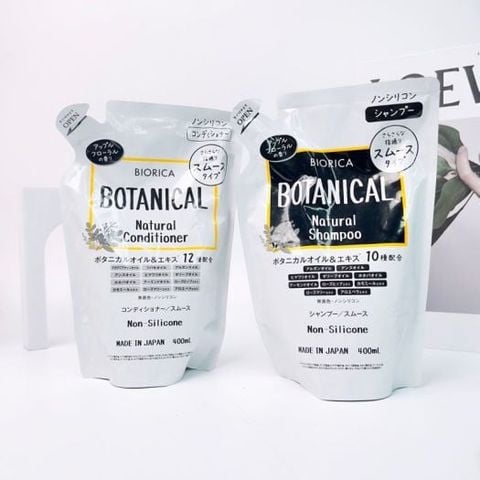 Dầu gội dầu xả Biorica Botanical Natural Non Silicone 400ml của Japan