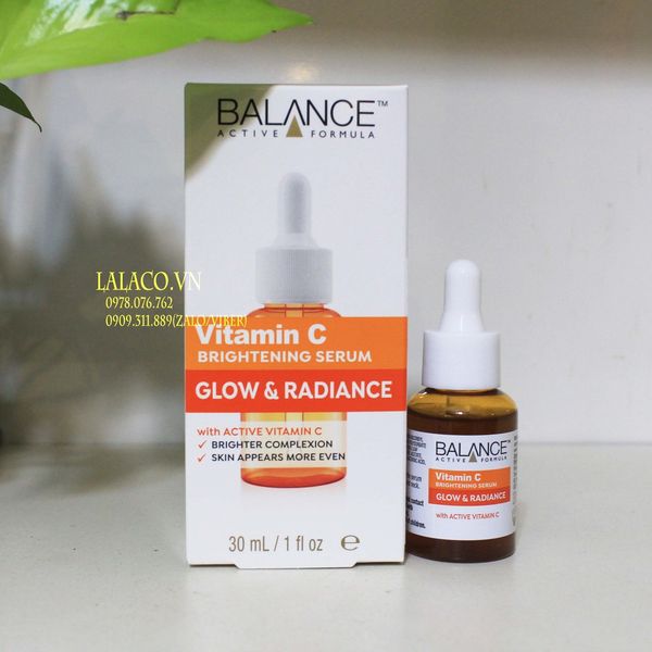 [ Quà tặng kèm ] Tinh Chất Balance Active Formula Vitamin C Brightening Serum 30ml - làm sáng da