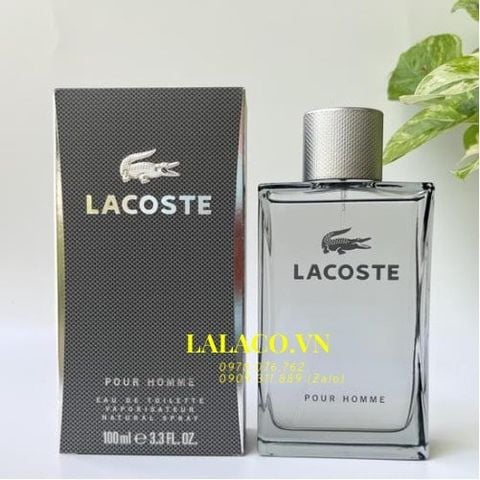 Nước hoa nam Lacoste Pour Homme 100ml - chai xám mùi hương thanh mát