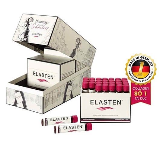 [HÀNG CTY - 28 ống x 25ml - có tách lẻ ] Collagen Elasten Dưỡng Da Đức Giúp Da Căng Mịn, Chống Lão Hóa, Tóc Chắc Khỏe