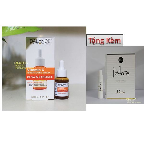[ Quà tặng kèm ] Tinh Chất Balance Active Formula Vitamin C Brightening Serum 30ml - làm sáng da