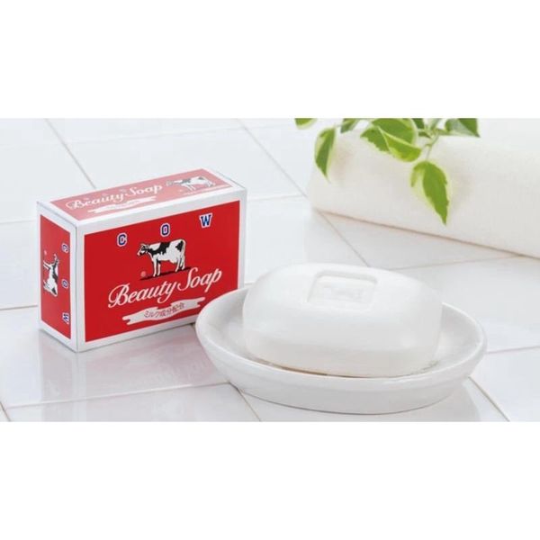Xà phòng tắm Cow Beauty Soap dùng được cho da mặt 100g chiết xuất từ sữa bò tươi nguyên chất
