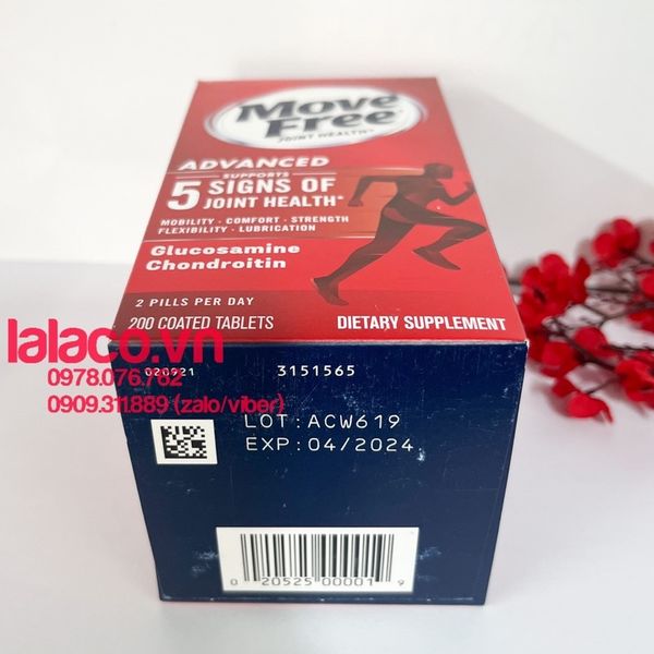 Viên uống Glucosamine Schiff Move Free 200 viên