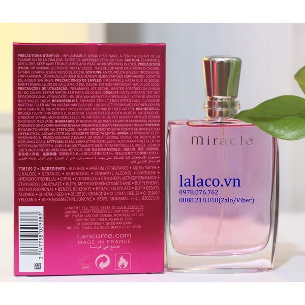 Nước hoa nữ Lancome Miracle l'eau de parfum