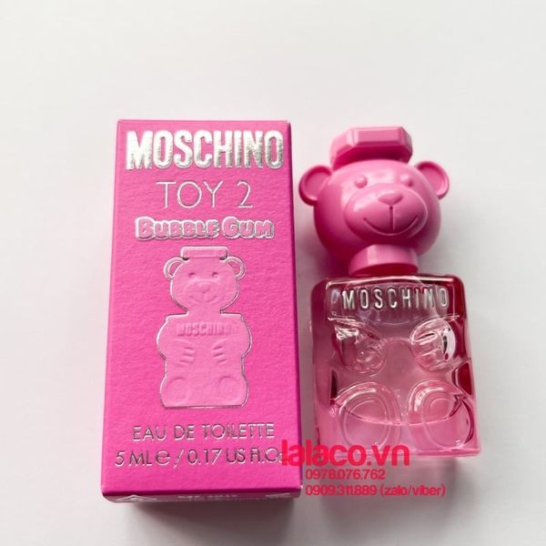 [Mini] Nước Hoa Nữ Moschino Toy 2 Bubble Gum - gấu hồng
