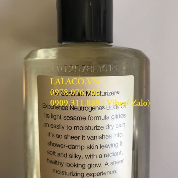 Dầu dưỡng thể Neutrogena Body Oil Light Sesame Formula 473ml - Hàng Mỹ