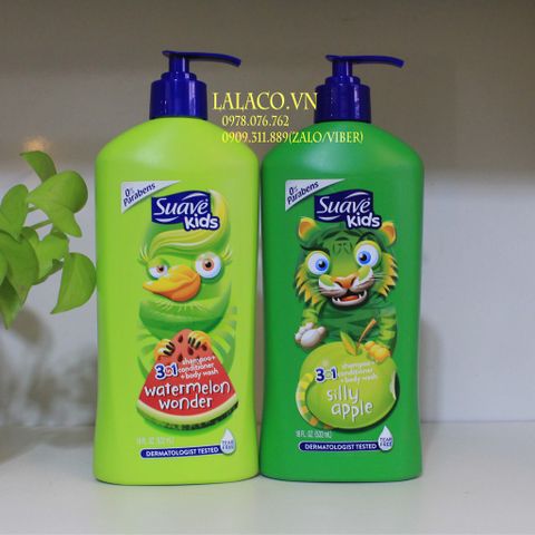 [ Mẫu mới ] Sữa tắm gội cho bé 3 trong 1 Suave kids 532ml