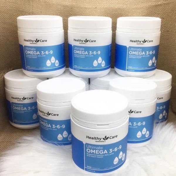 Viên uống Healthy Care Omega 3 6 9 Ultimate - Hỗ trợ tim mạch, huyết áp, sáng mắt (200 viên)
