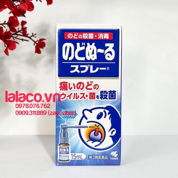 Xịt giảm ho, rát họng Kobayashi 15ml đủ vị - Hàng nội địa Nhật